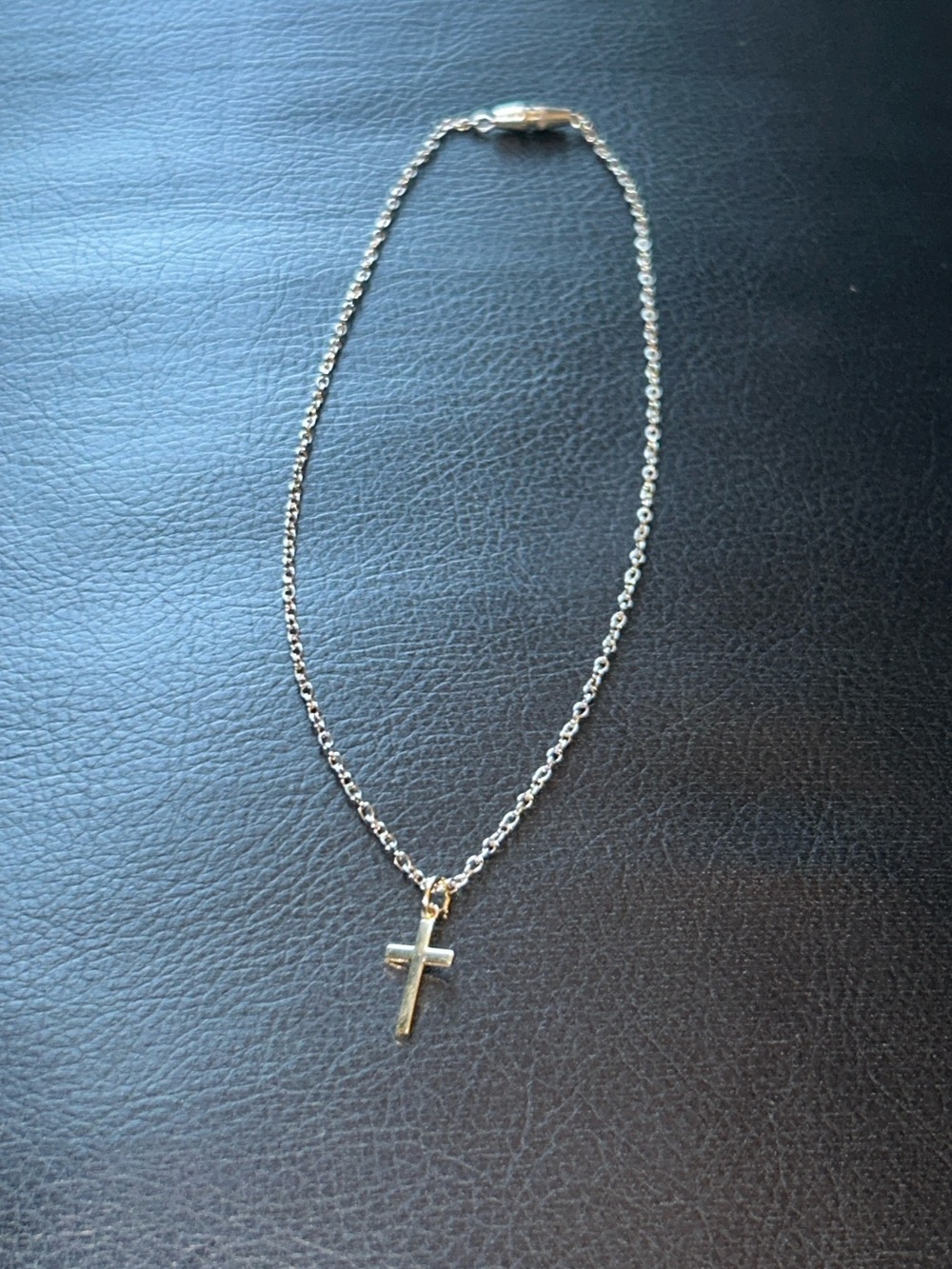 Baby/Child (12 inch) Sterling Silver Cross Pendant Necklace - Silver